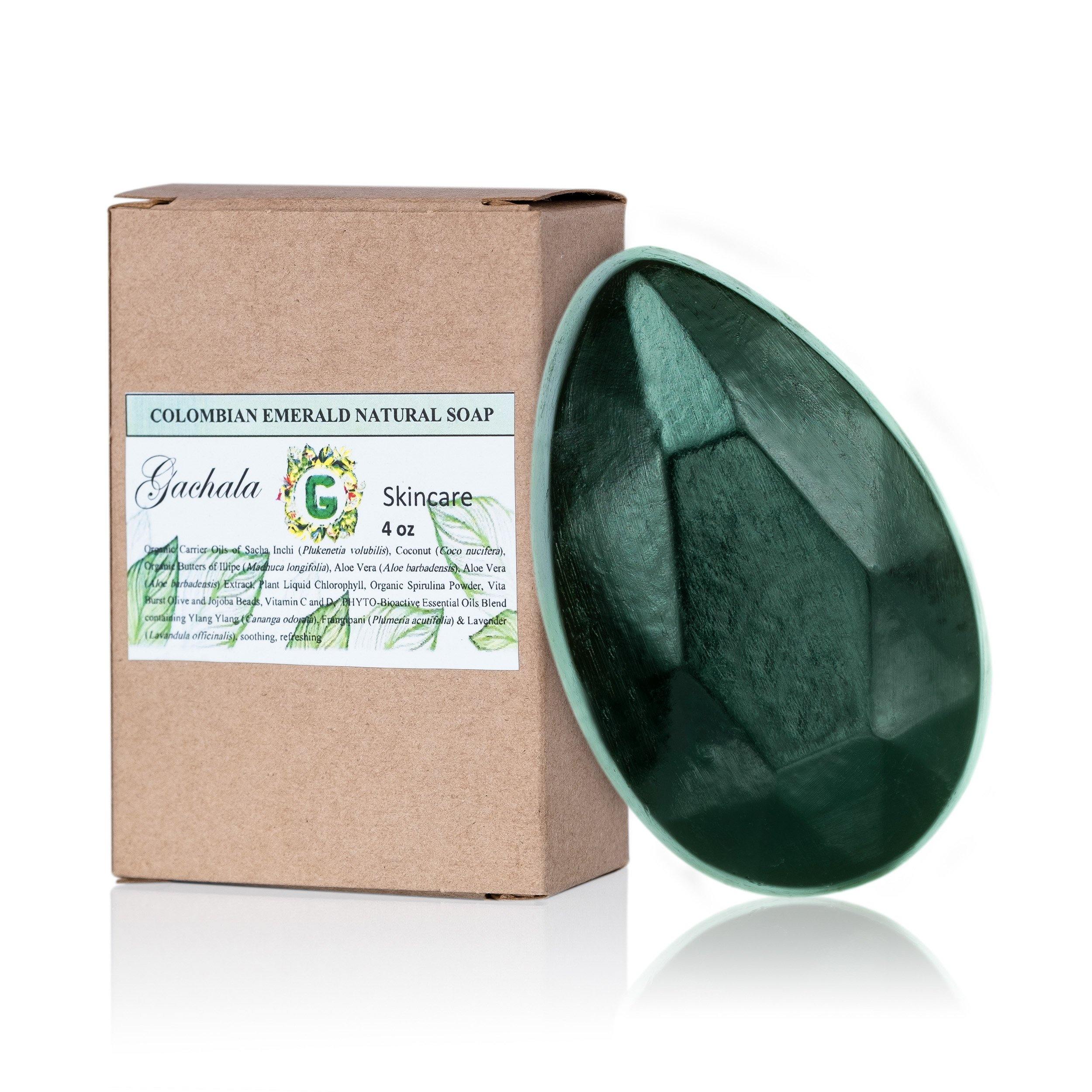Emerald Organic Detox Body Soap  & Box | Gachala Skincare
