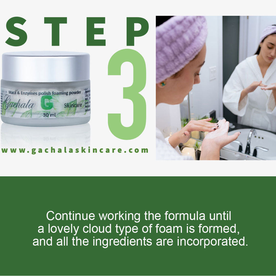 STEP 3 - Continue working the formula until a lovely cloud type of foam is formed, and all the ingredients are incorporated.